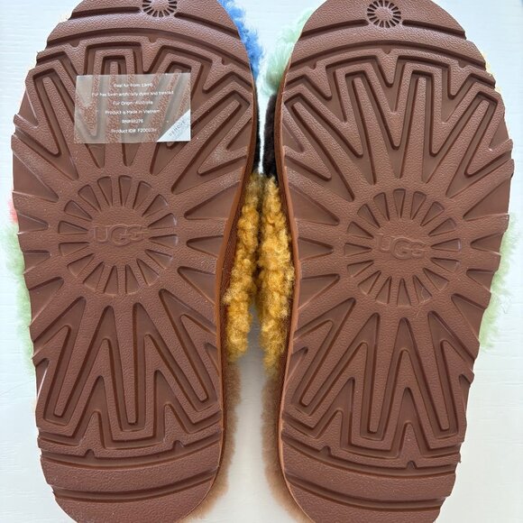 NWT UGG X The Elder Statesman Patchwork Slide Slipper Size 7/8 RARE! AUTHENTIC! - Picture 12 of 12